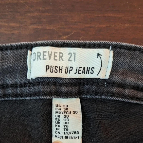 Forever 21 Pushup Jeans Black Size 30 - Picture 4 of 5